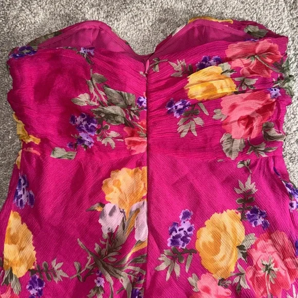 Ralph Lauren Barbados 4 silk dress vintage 90s pink strapless beach women’s - Picture 7 of 8